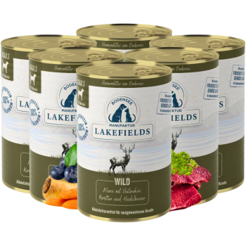 Preview: Nassfutter-Menü Wild – Premium Alleinfuttermittel für Hunde mit frischem Wildfleisch, Wurzelgemüse & Kräutern